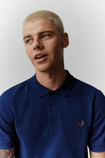 Navy Fred Perry M6000 Men's Polo Shirts | PH 1465UZGT